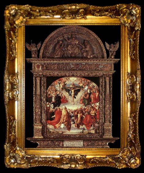 framed  Albrecht Durer The Adoration of the Holy Trinity, ta009-2